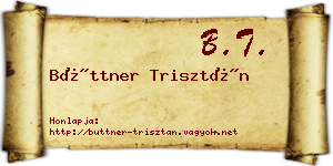 Büttner Trisztán névjegykártya